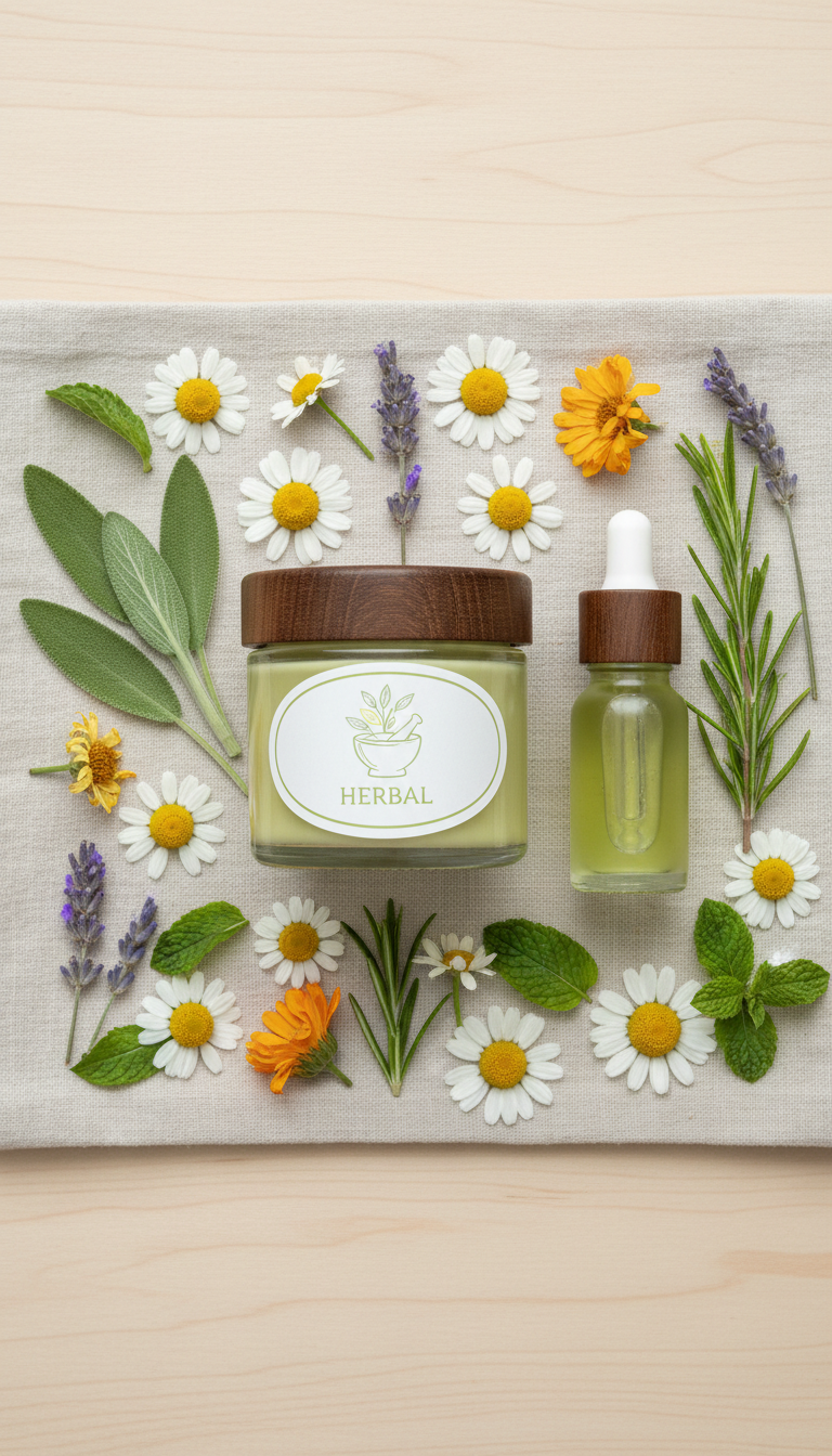 18-herb restorative balm glass jar